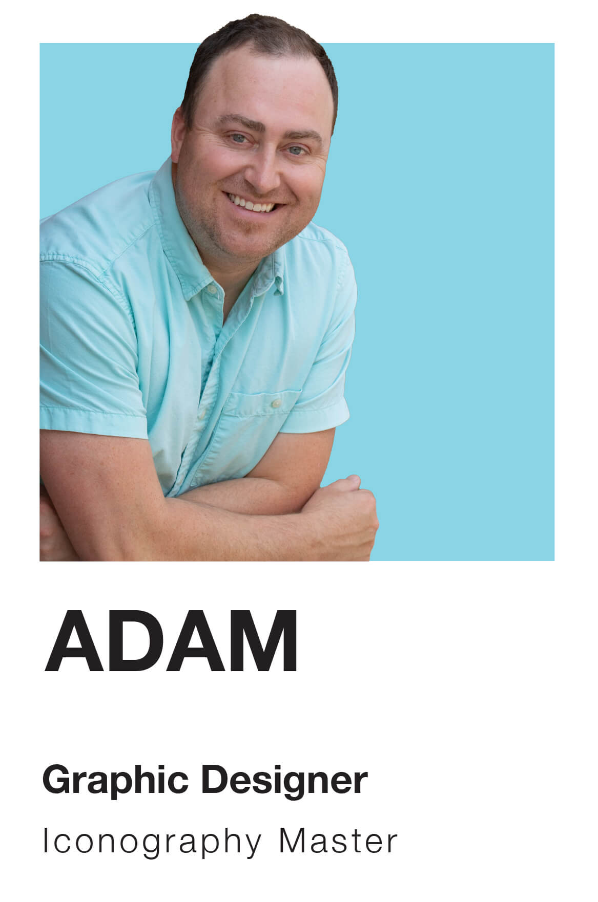 Adam McKinlay portrait photo featured in a Pantone swatch