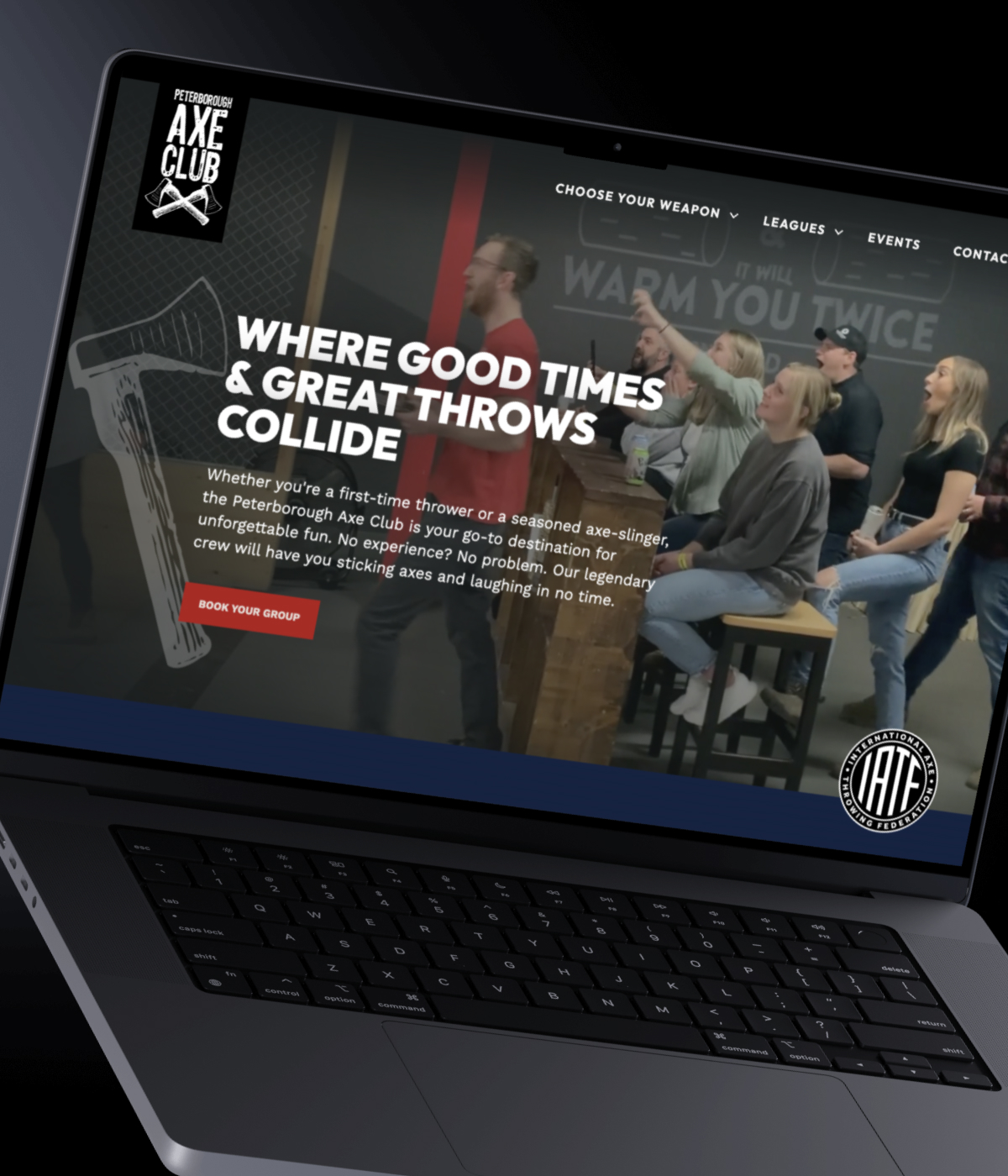 Doody Call homepage on a laptop